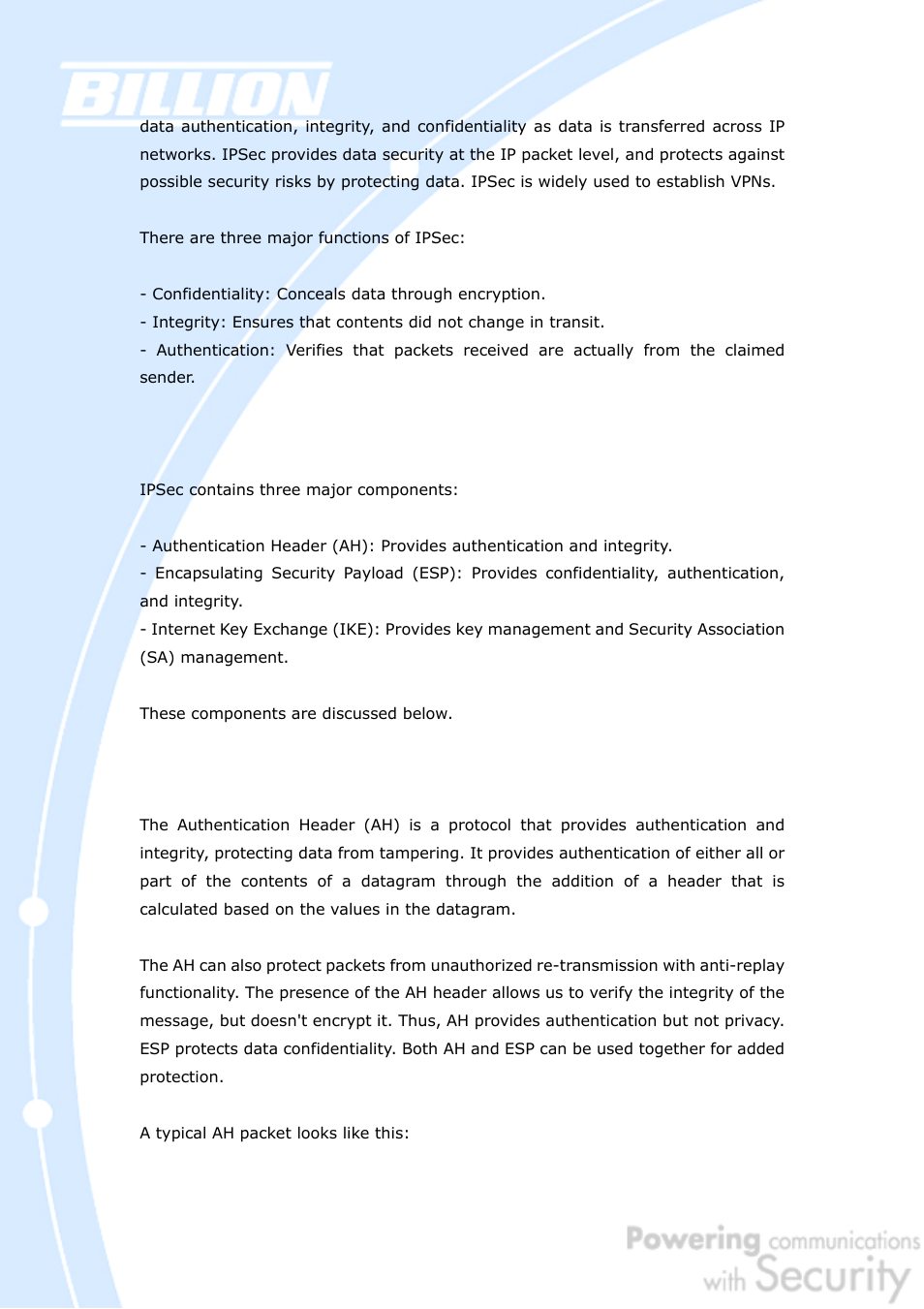 Billion Electric Company BiGuard 50G User Manual | Page 172 / 223