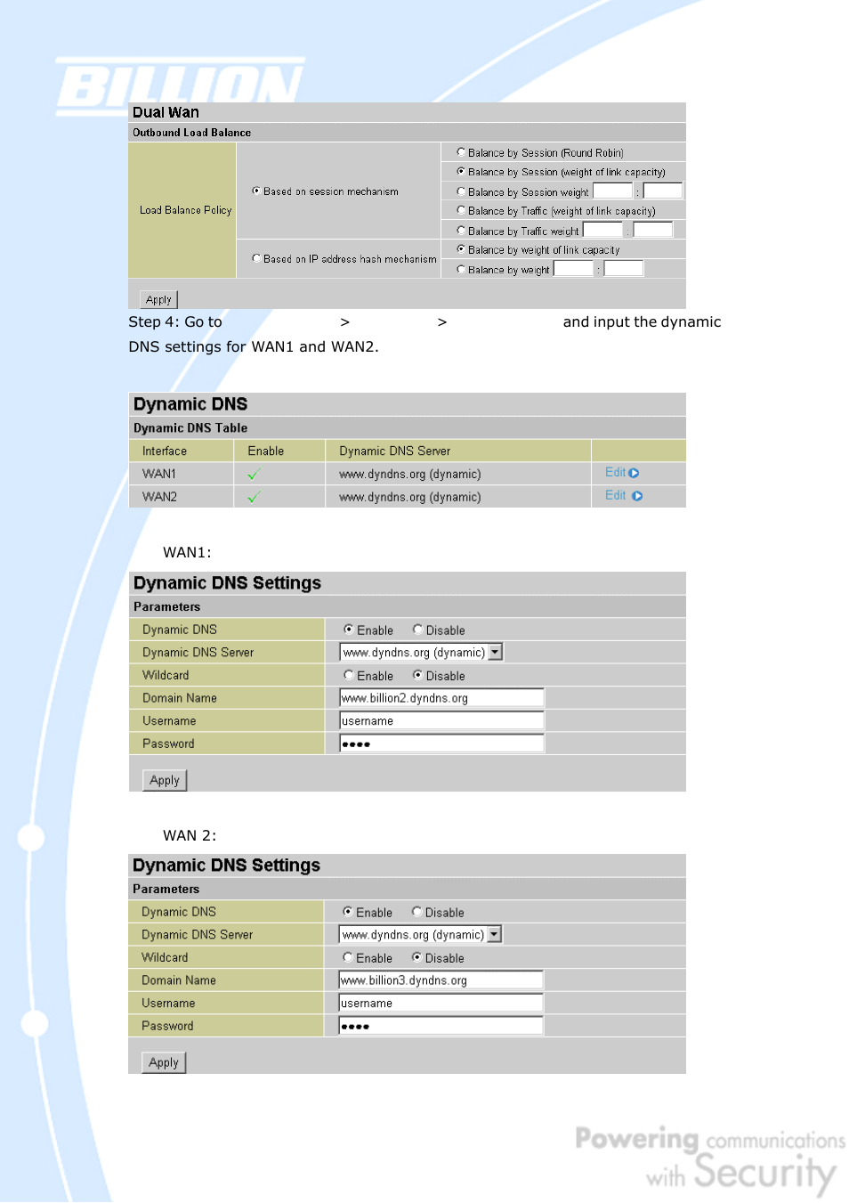 Billion Electric Company BiGuard 50G User Manual | Page 199 / 223