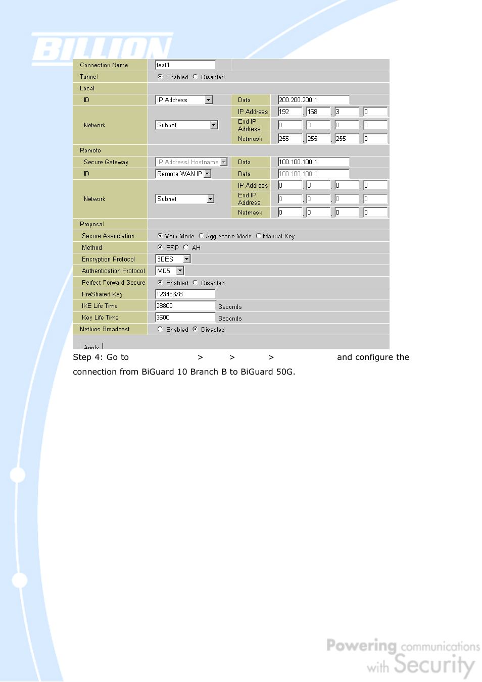 Billion Electric Company BiGuard 50G User Manual | Page 210 / 223