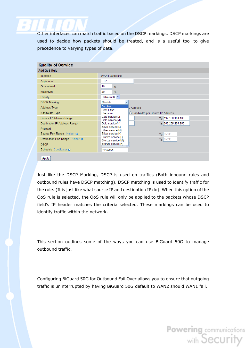 Billion Electric Company BiGuard 50G User Manual | Page 22 / 223