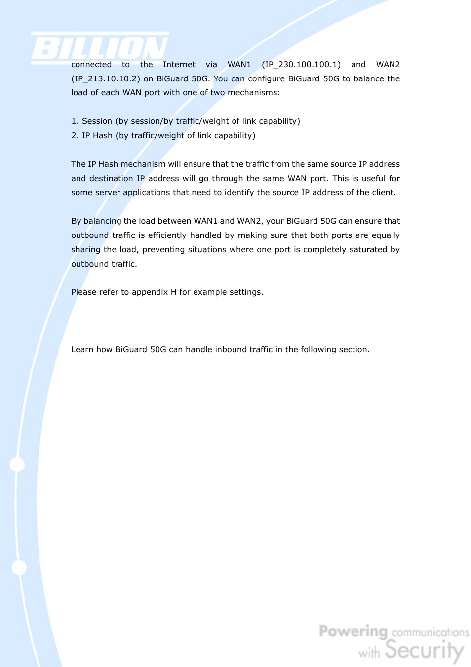 Billion Electric Company BiGuard 50G User Manual | Page 24 / 223