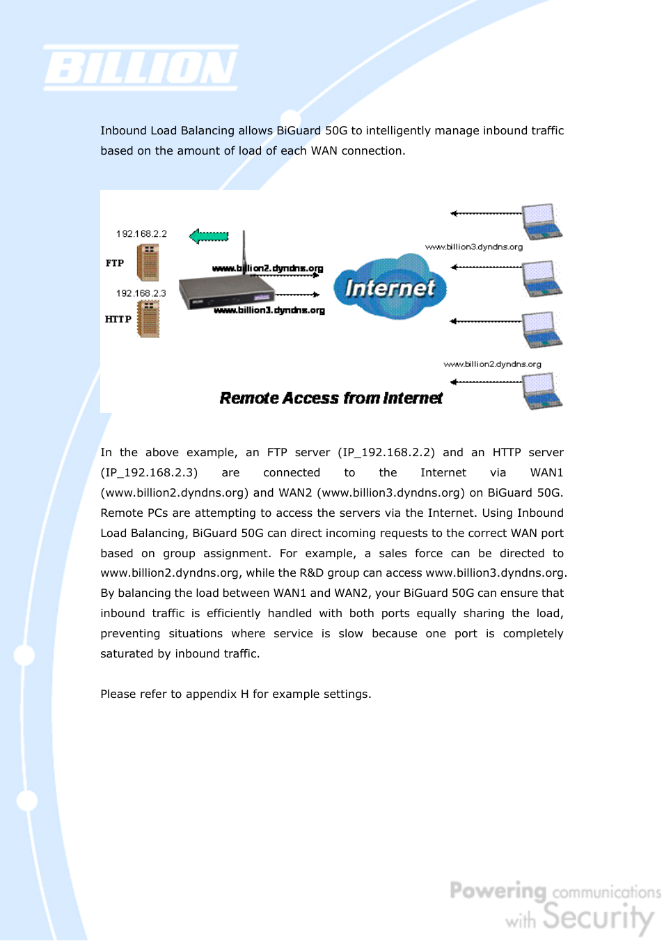 Billion Electric Company BiGuard 50G User Manual | Page 26 / 223