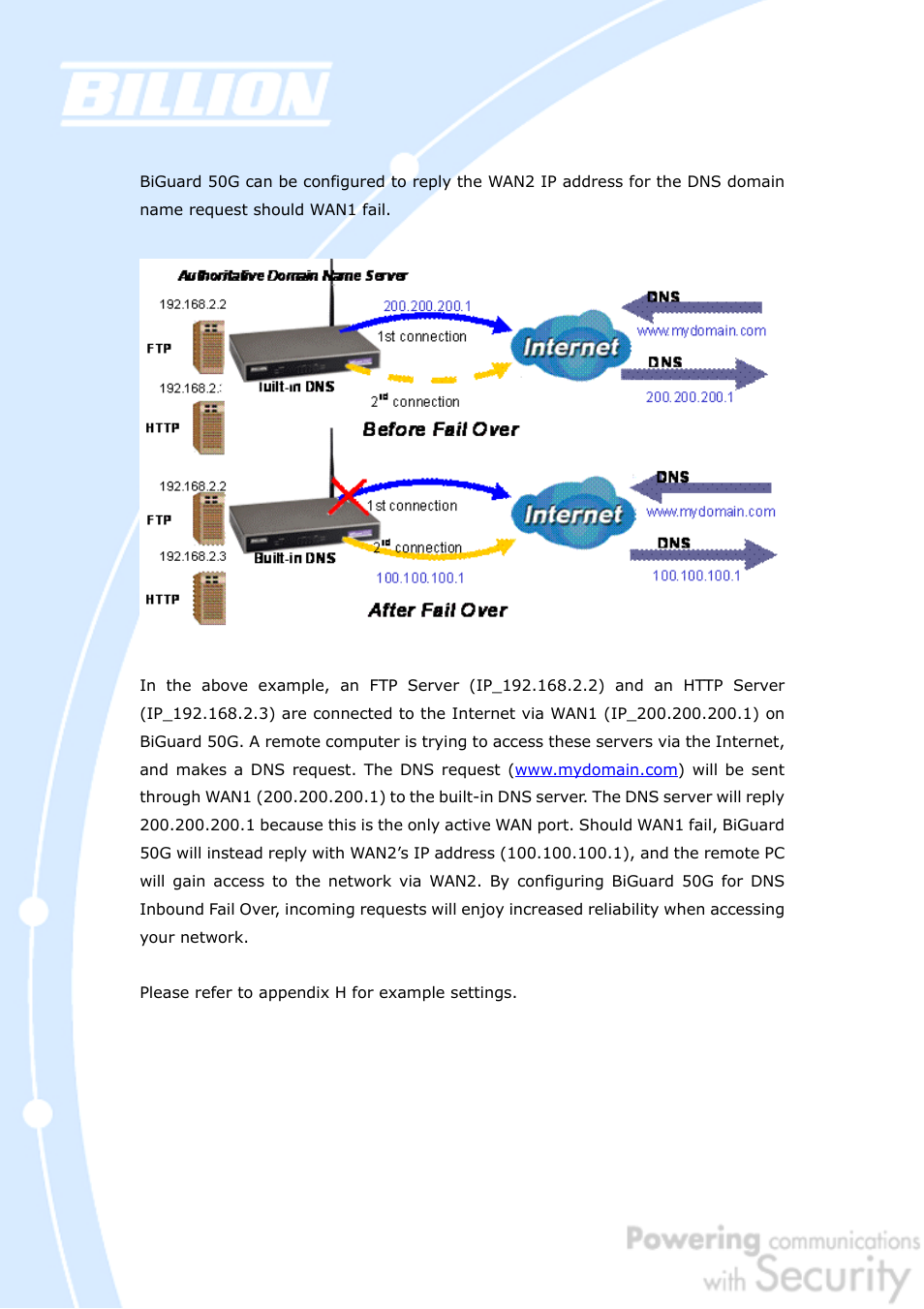 Billion Electric Company BiGuard 50G User Manual | Page 28 / 223