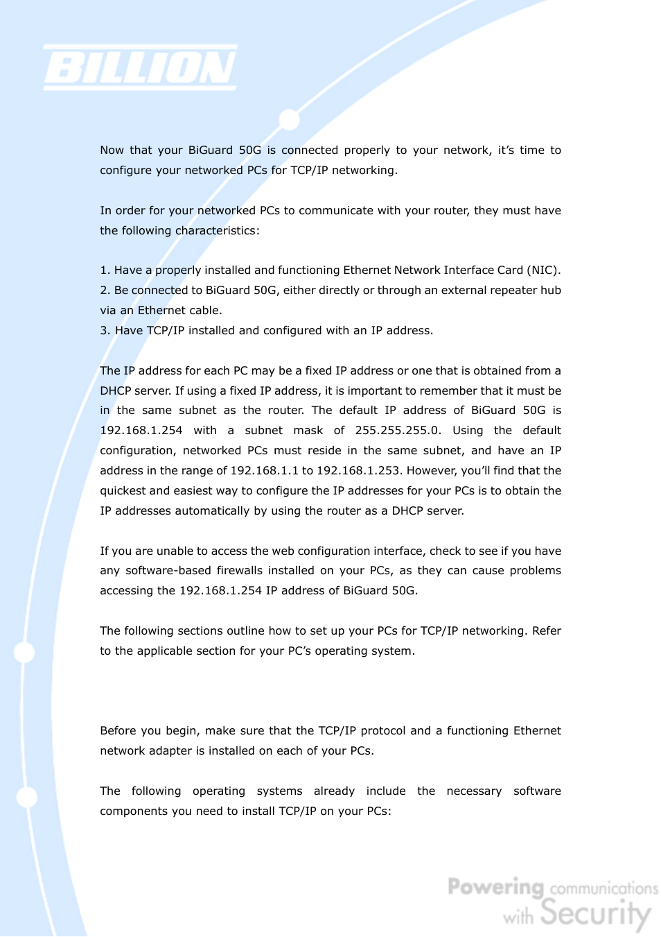 Billion Electric Company BiGuard 50G User Manual | Page 37 / 223