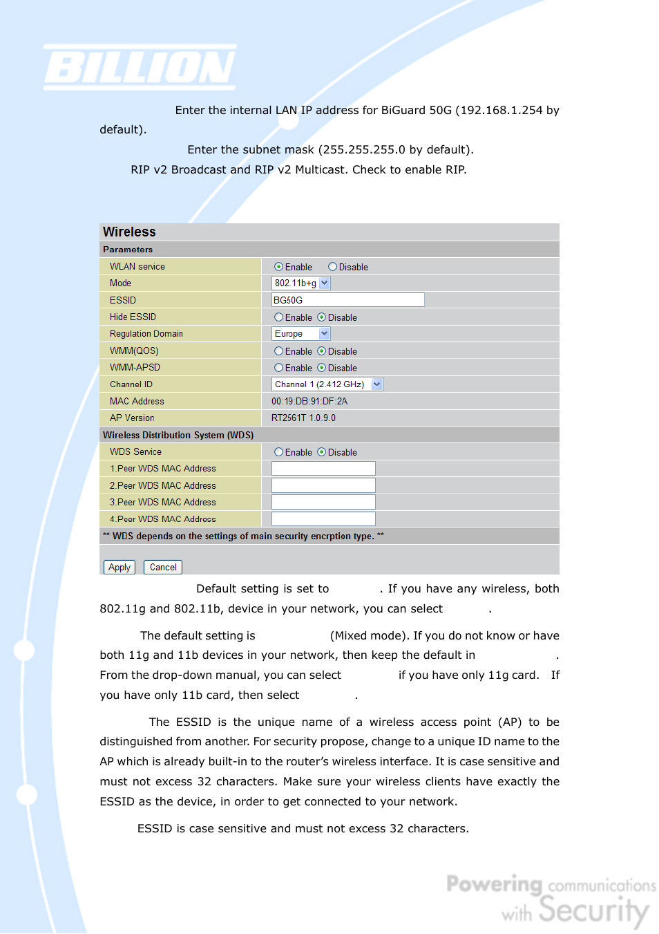 Billion Electric Company BiGuard 50G User Manual | Page 84 / 223