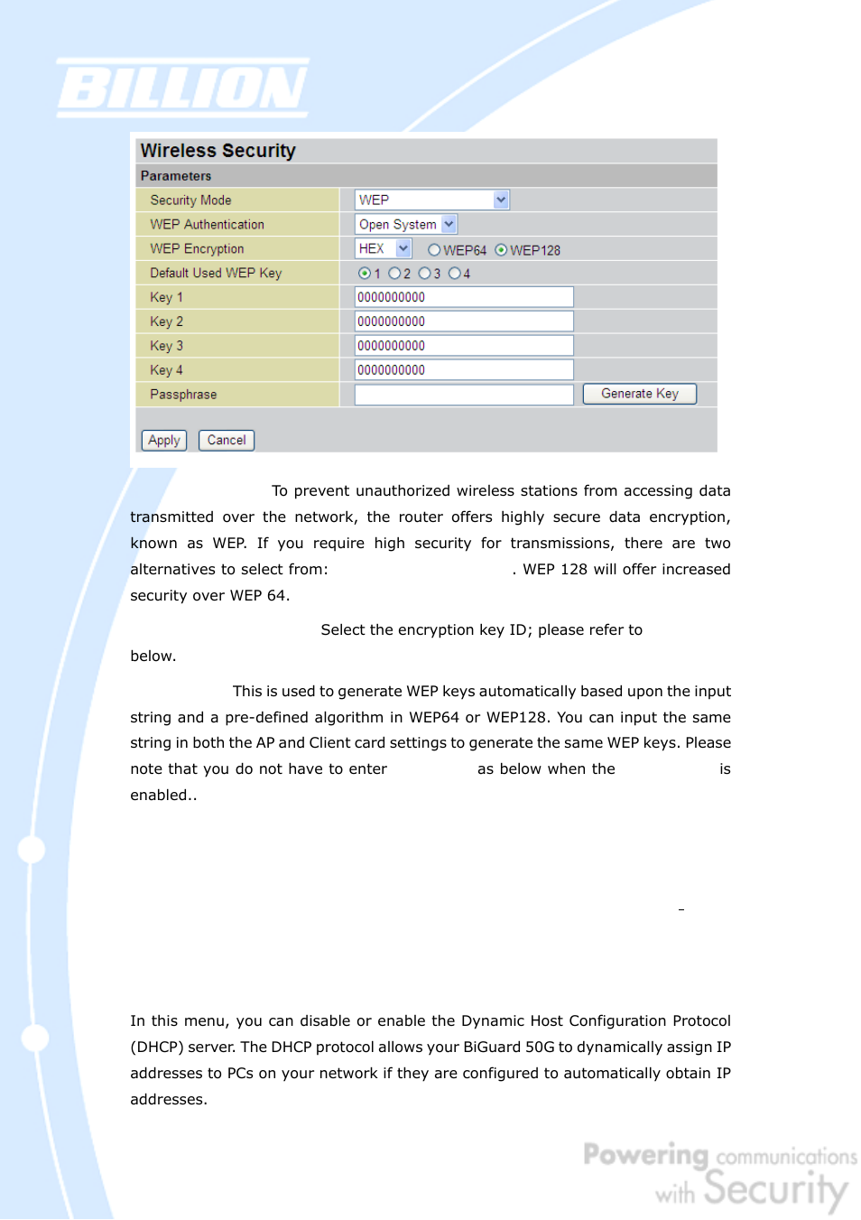 Billion Electric Company BiGuard 50G User Manual | Page 88 / 223