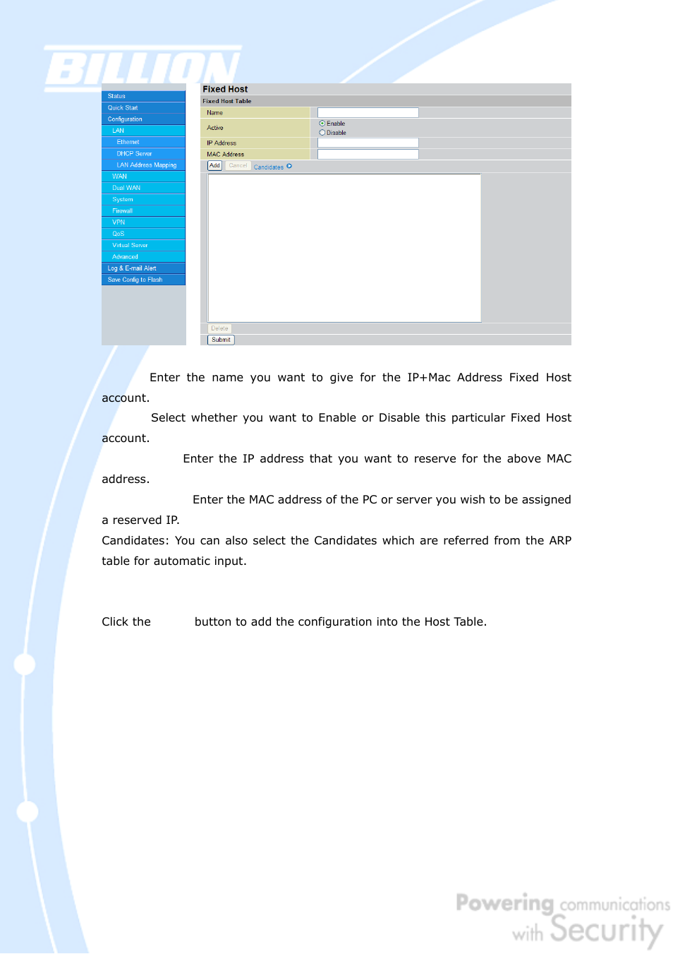 Billion Electric Company BiGuard 50G User Manual | Page 90 / 223