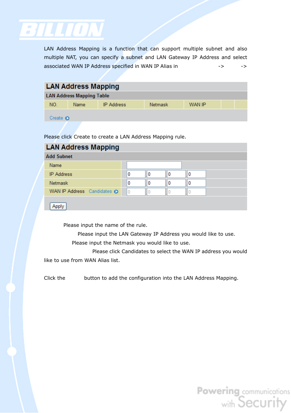 Billion Electric Company BiGuard 50G User Manual | Page 91 / 223