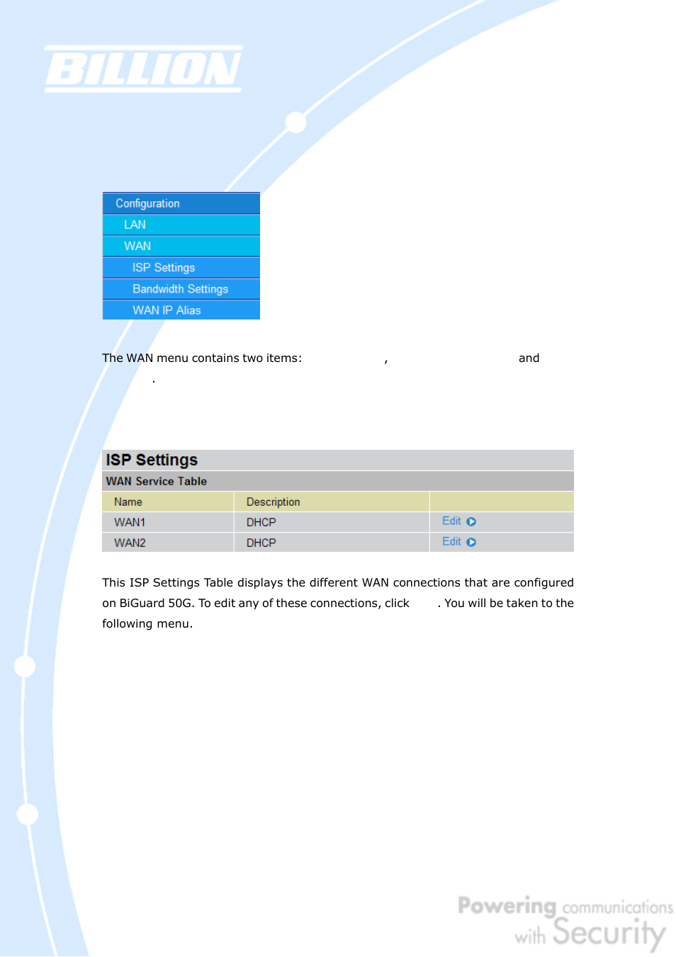 Billion Electric Company BiGuard 50G User Manual | Page 92 / 223