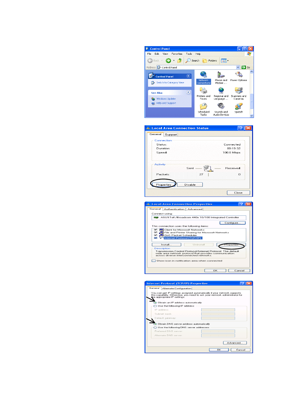 Configuring a pc in windows xp | Billion Electric Company BiPAC 7300GX User Manual | Page 17 / 126