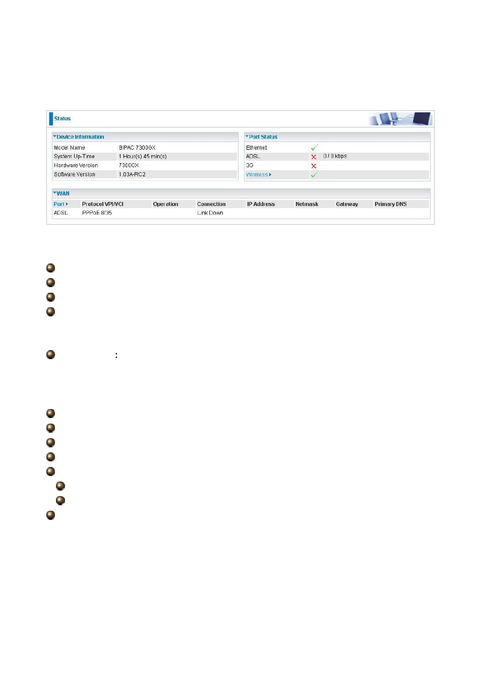 Billion Electric Company BiPAC 7300GX User Manual | Page 29 / 126