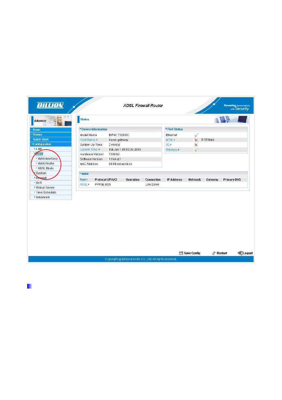 Billion Electric Company BiPAC 7300GX User Manual | Page 71 / 126
