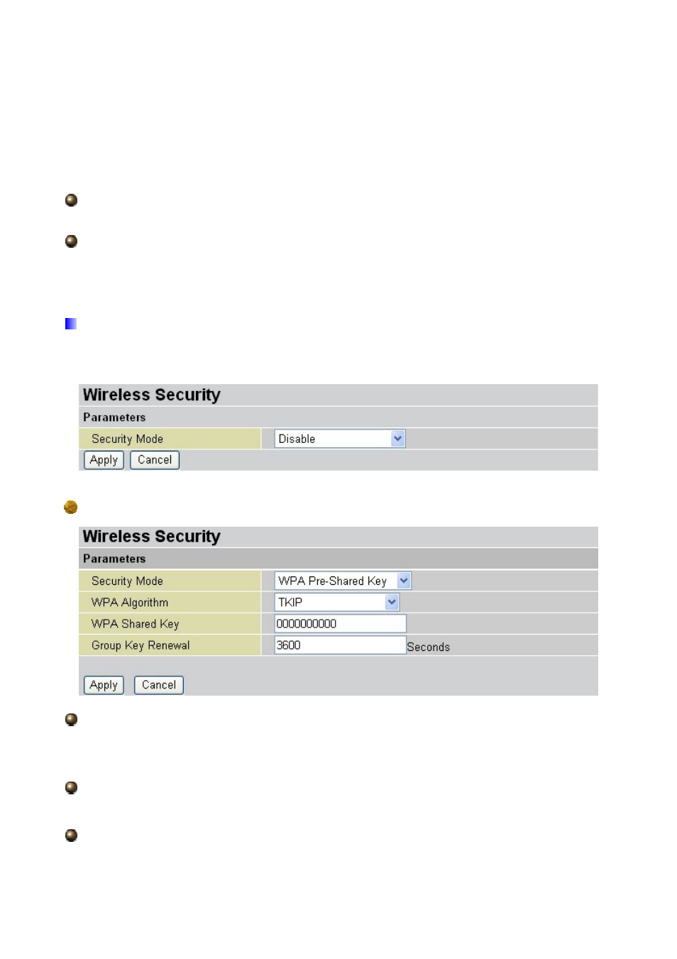 3 wireless security, Wpa pre-shared key | Billion Electric Company BIPAC 7300(G) User Manual | Page 40 / 103