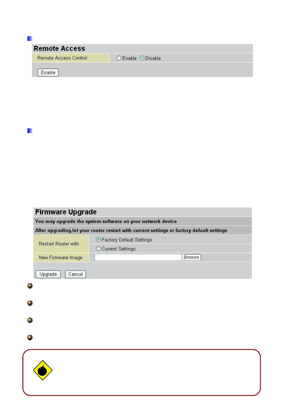 2 remote access, 3 firmware upgrade | Billion Electric Company BIPAC 7300(G) User Manual | Page 53 / 103