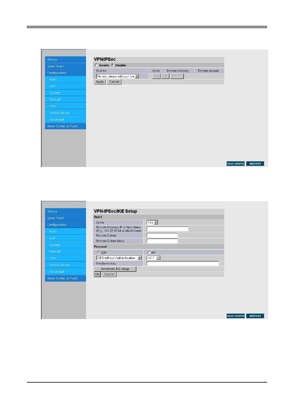 5 vpn (virtual private networks) | Billion Electric Company BIPAC 7100S User Manual | Page 41 / 56