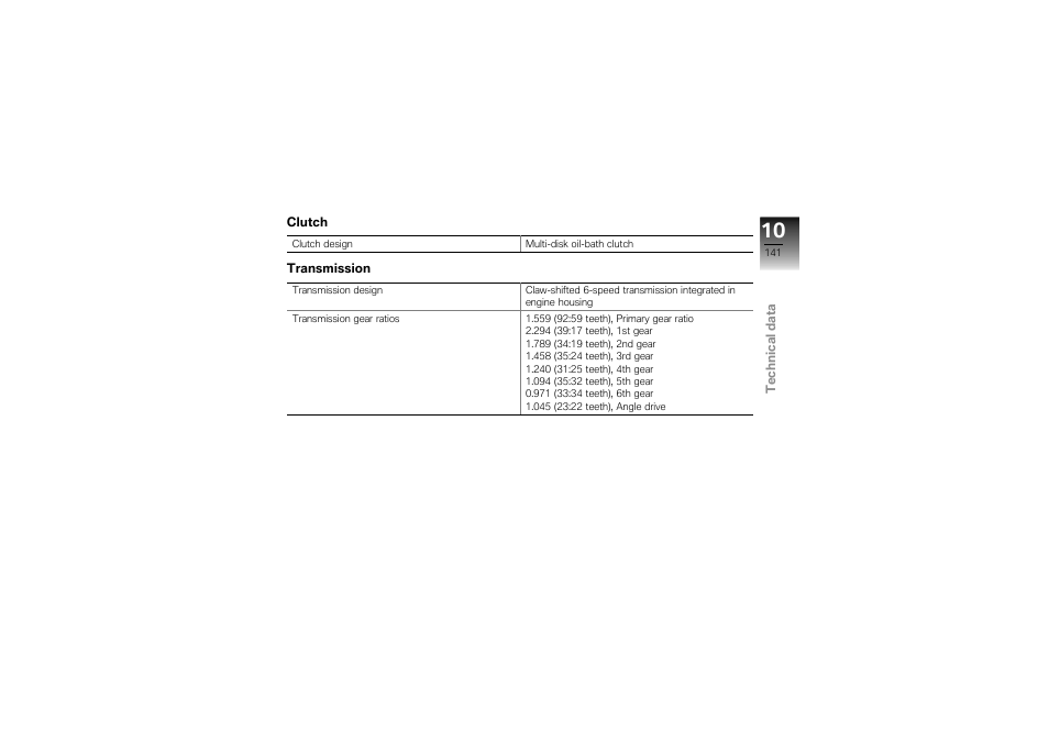 Clutch, Transmission | BMW Motorrad K1300S User Manual | Page 145 / 170