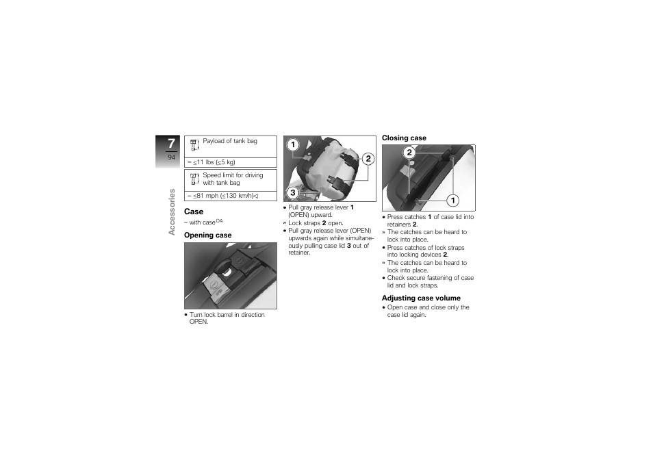 Case | BMW Motorrad K1300S User Manual | Page 98 / 170