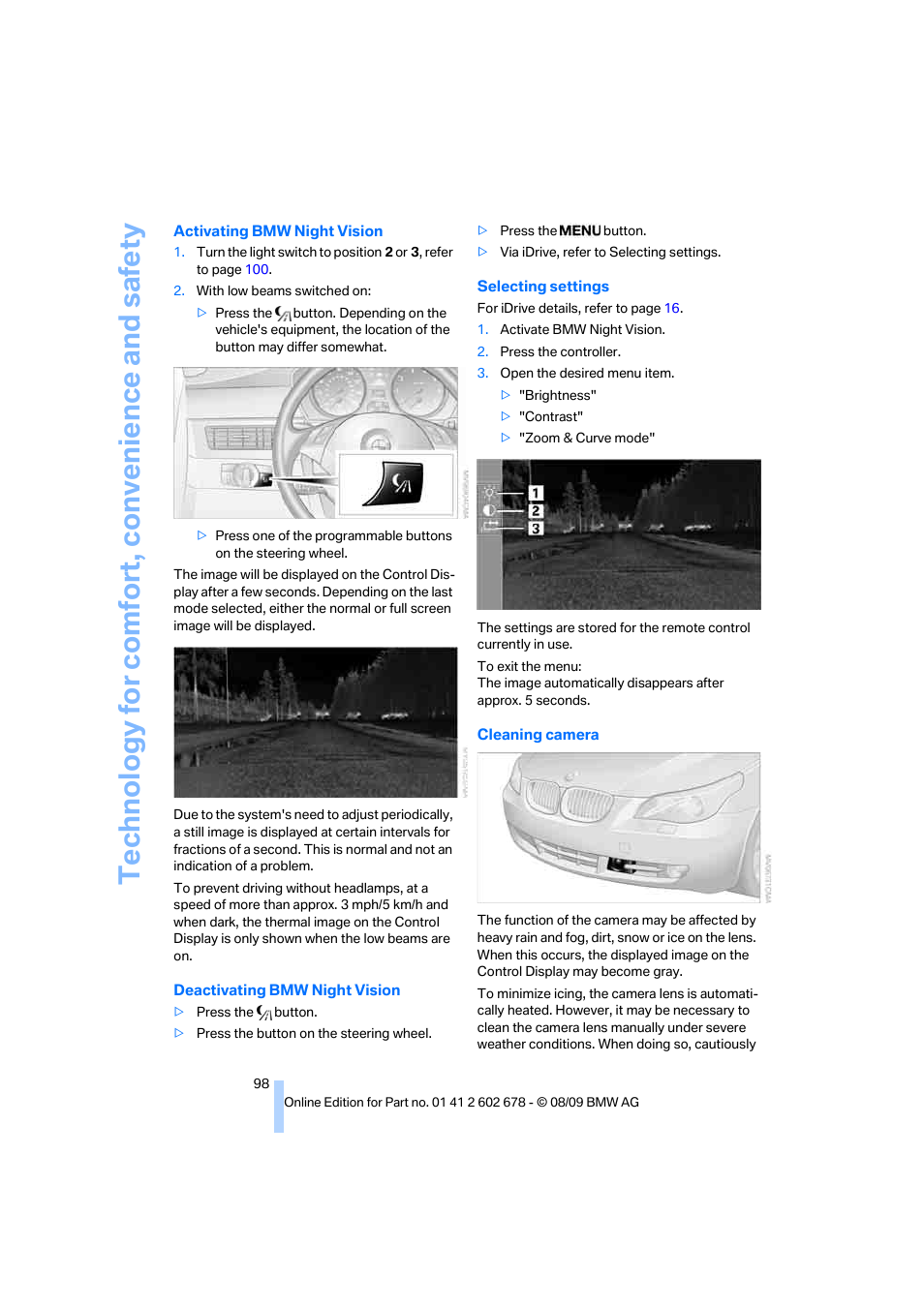 BMW 528I XDRIVE User Manual | Page 100 / 271