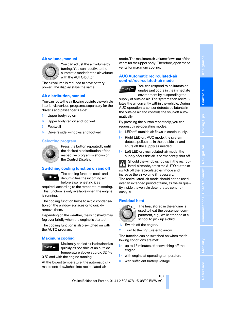 BMW 528I XDRIVE User Manual | Page 109 / 271