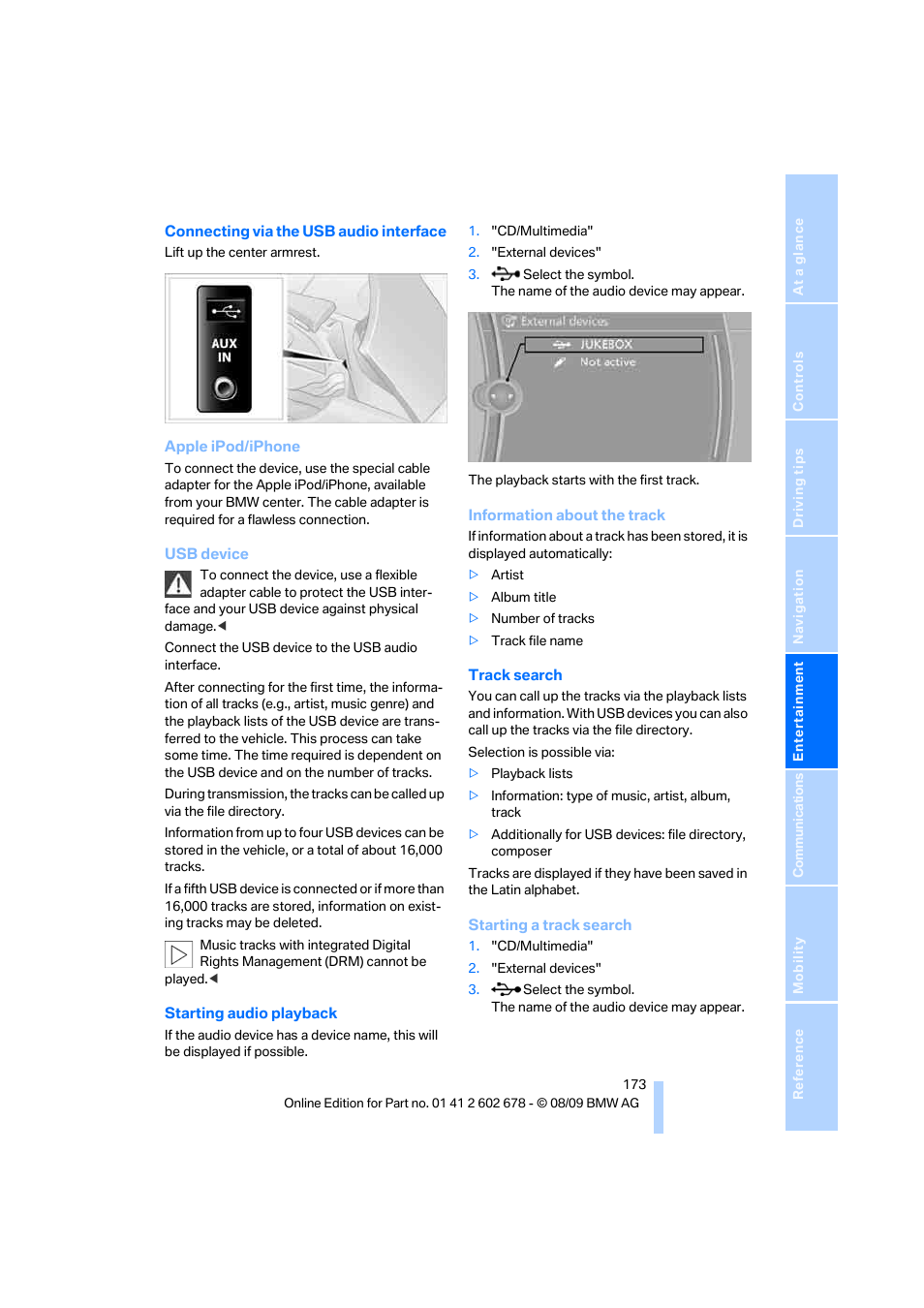 BMW 528I XDRIVE User Manual | Page 175 / 271