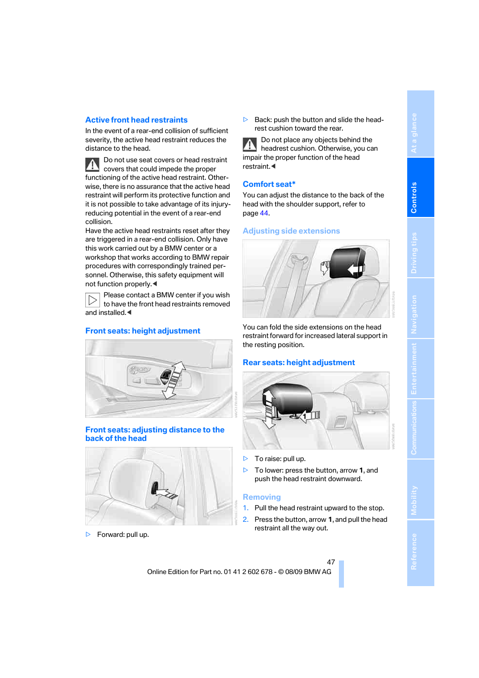 BMW 528I XDRIVE User Manual | Page 49 / 271