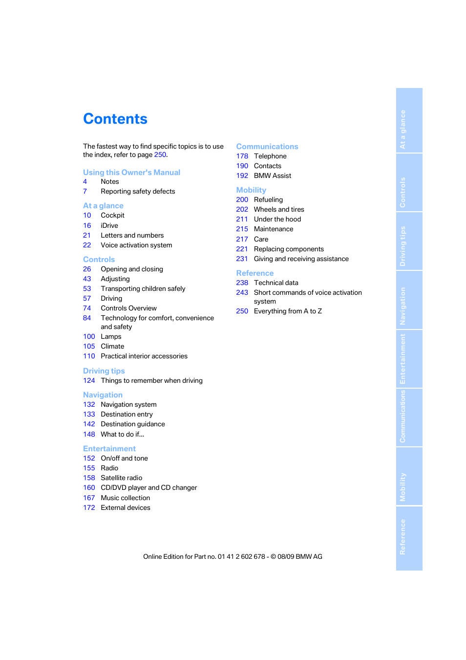 BMW 528I XDRIVE User Manual | Page 5 / 271