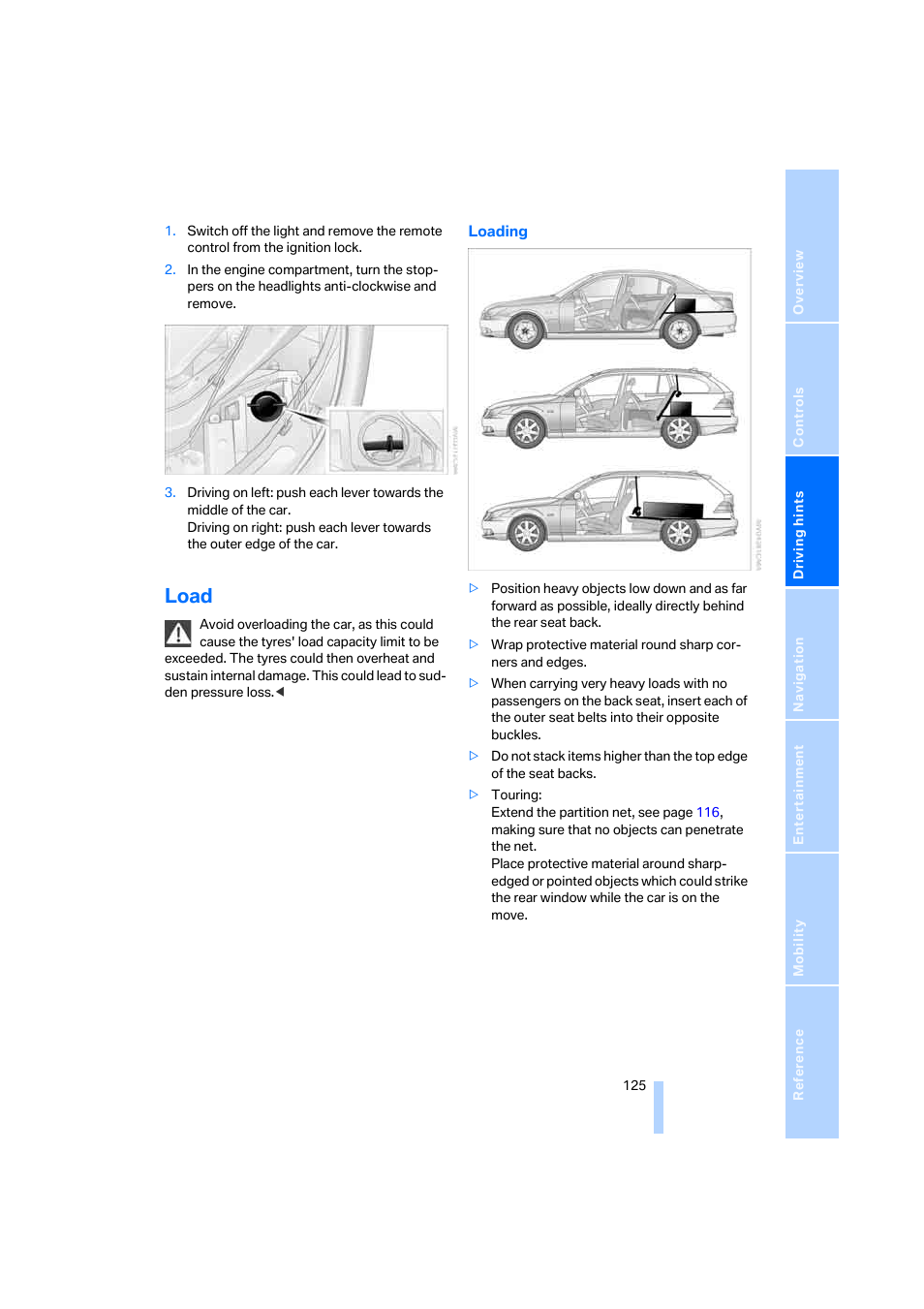 Load | BMW 530XD User Manual | Page 126 / 248