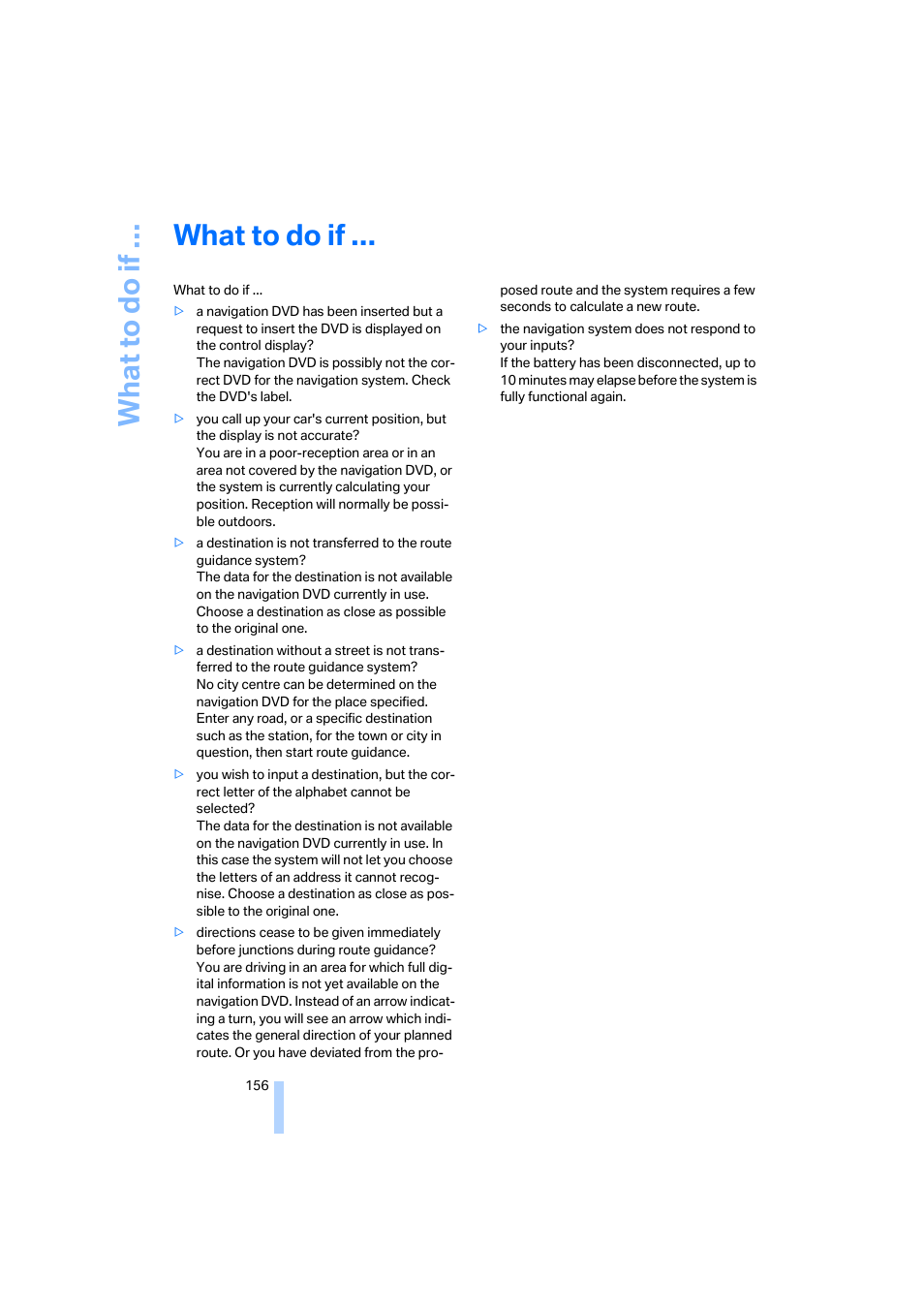 What to do if | BMW 530XD User Manual | Page 157 / 248