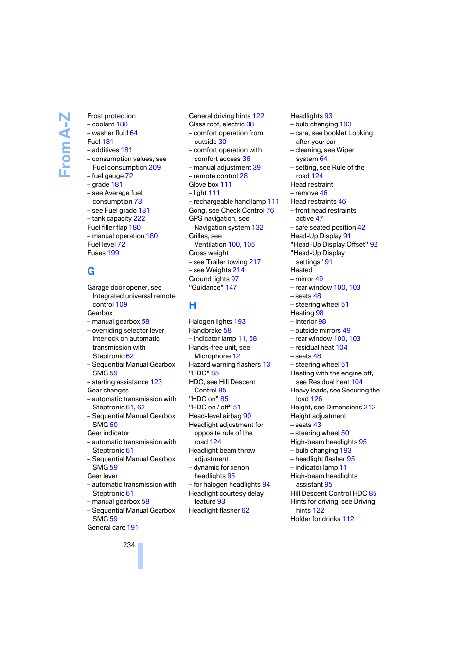 BMW 530XD User Manual | Page 235 / 248