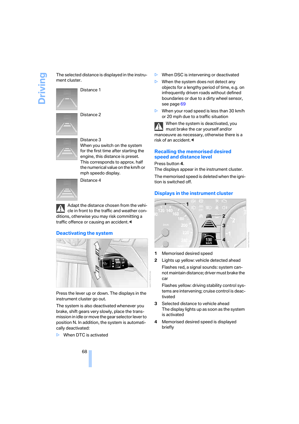 Driving | BMW 530XD User Manual | Page 69 / 248