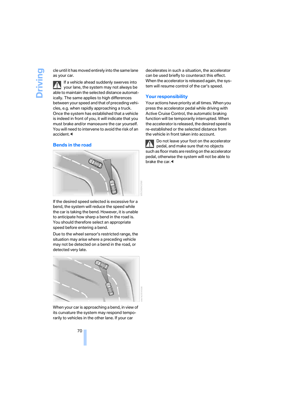 Driving | BMW 530XD User Manual | Page 71 / 248