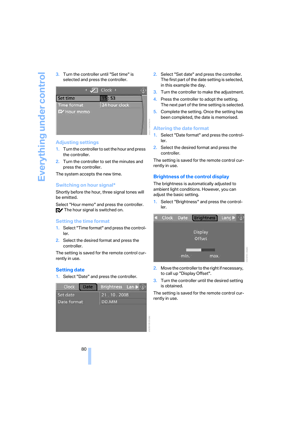 Eve ryth ing un de r co nt rol | BMW 530XD User Manual | Page 81 / 248