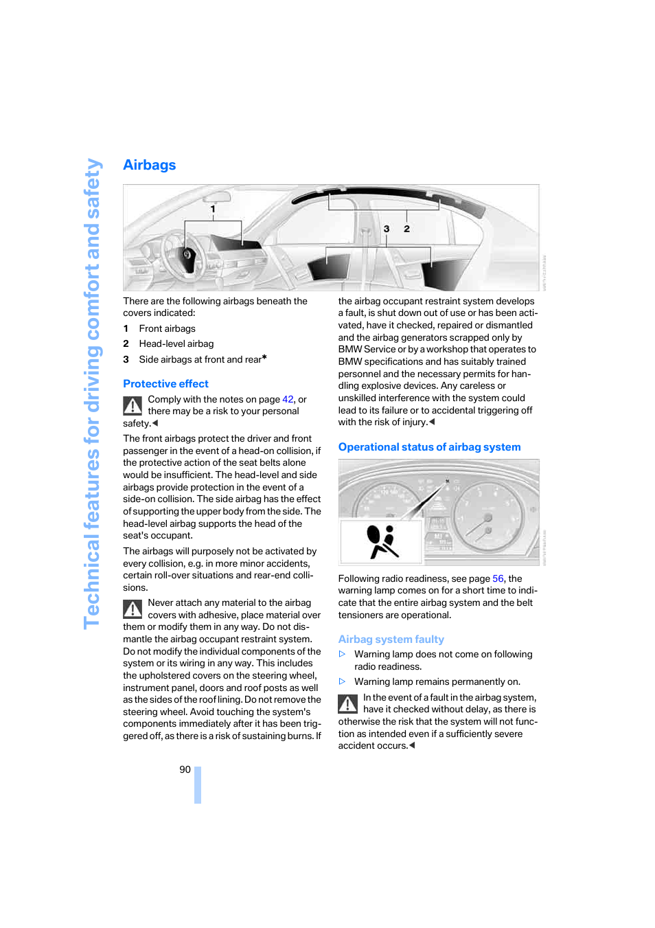 Airbags | BMW 530XD User Manual | Page 91 / 248