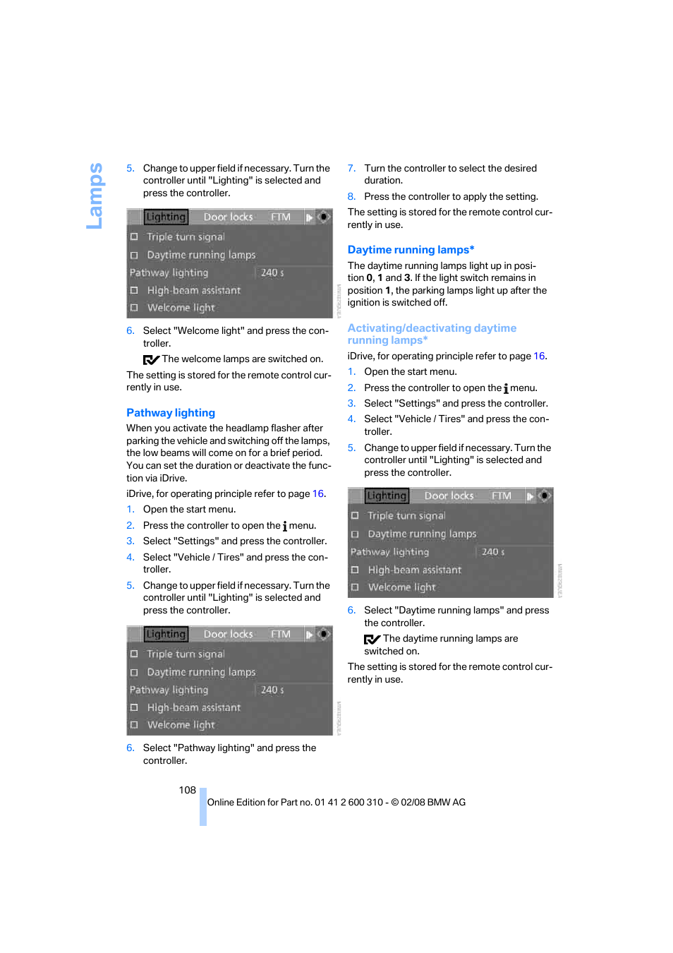 La mp s | BMW AG 528XI User Manual | Page 110 / 292