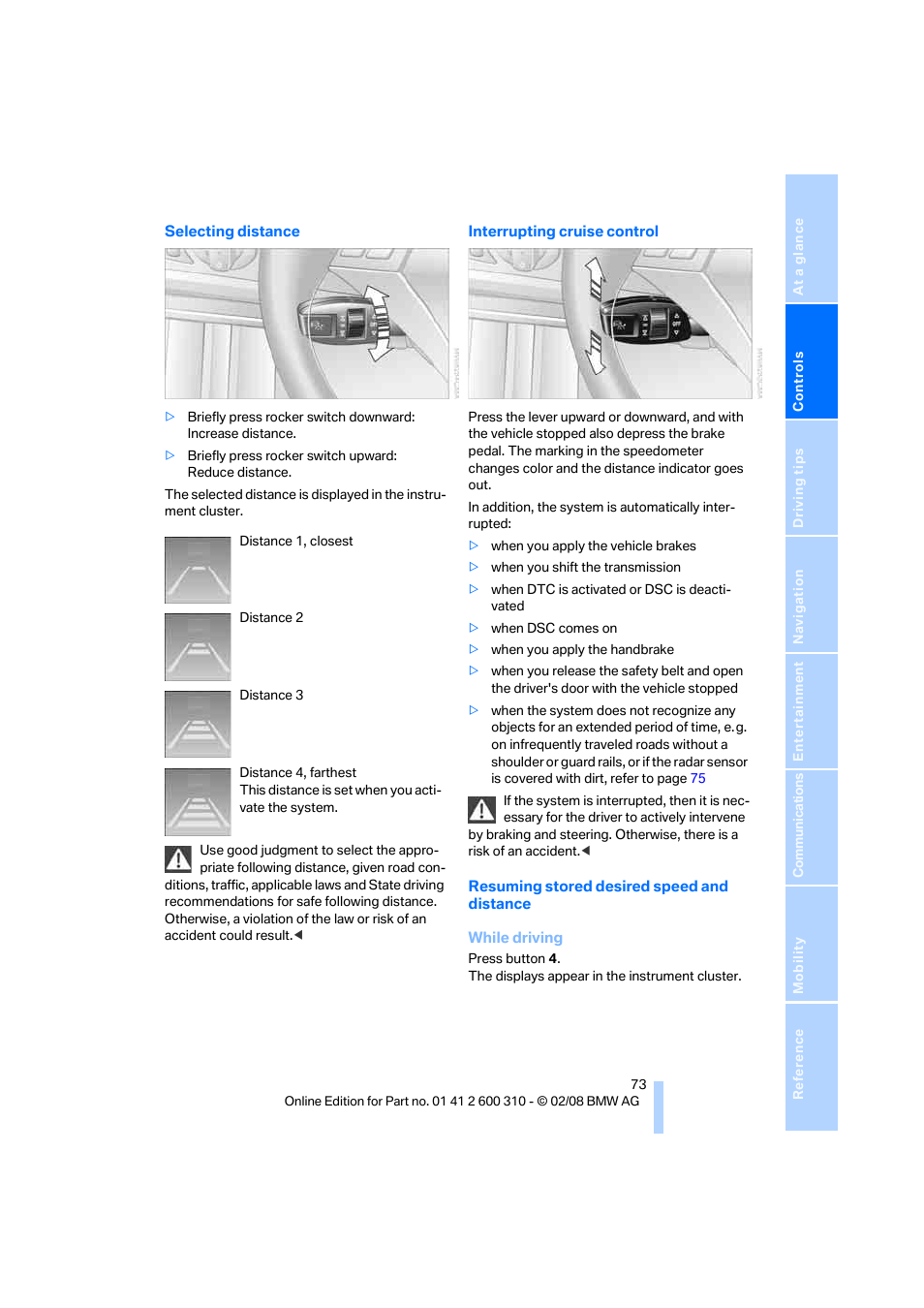 BMW AG 528XI User Manual | Page 75 / 292