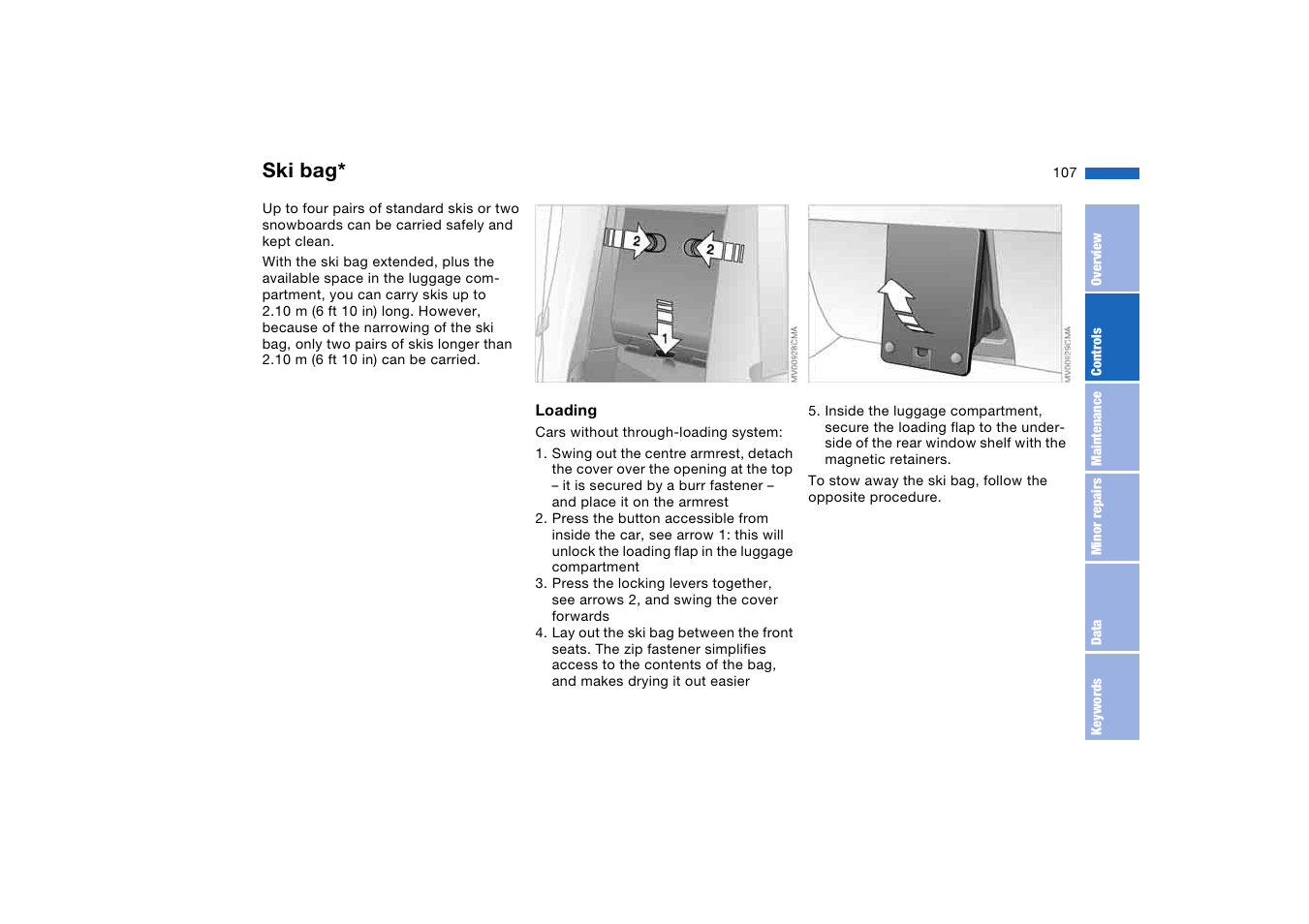 Ski bag | BMW AG User Manual | Page 107 / 186