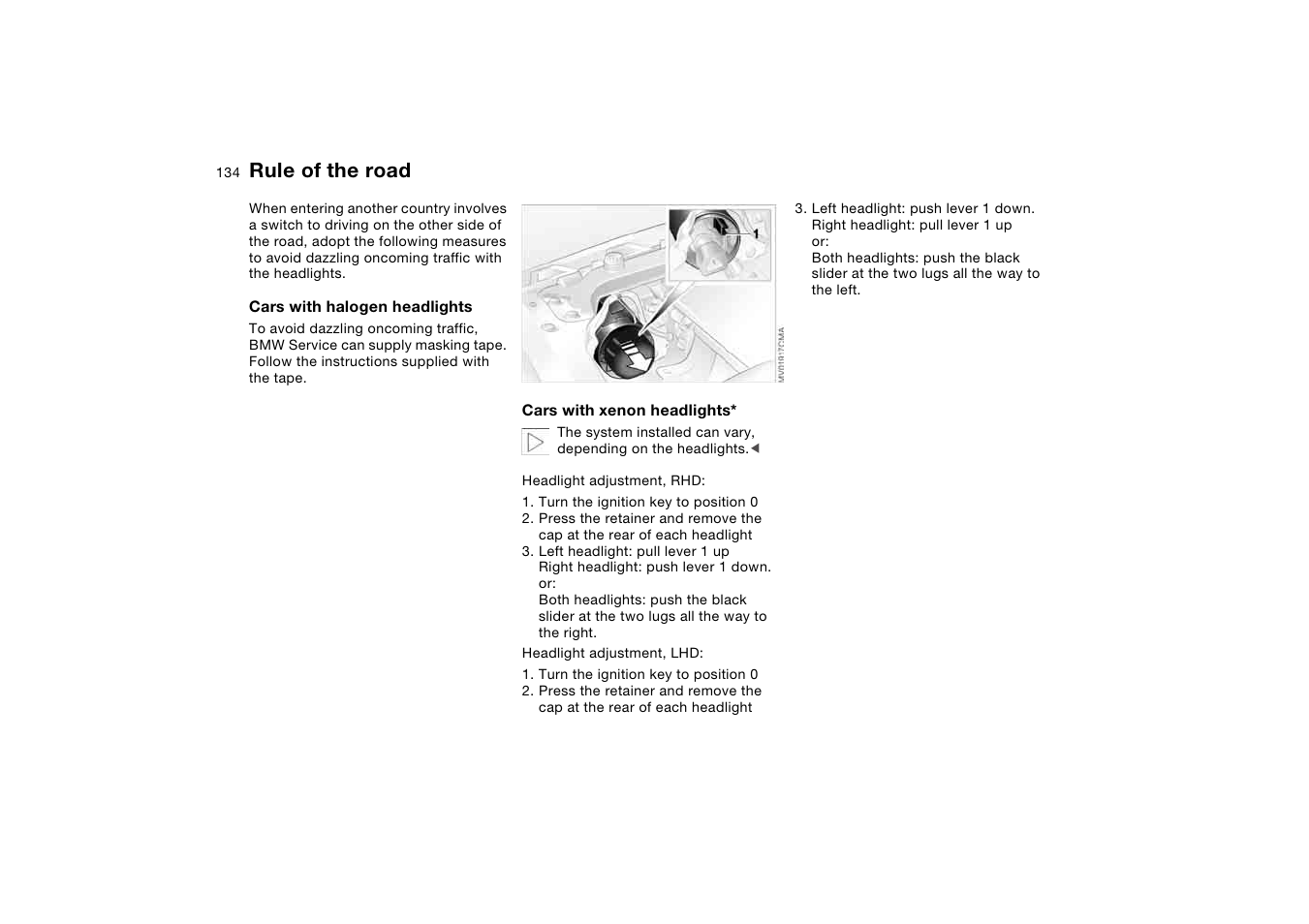 Laws and regulations, Rule of the road | BMW AG User Manual | Page 134 / 186