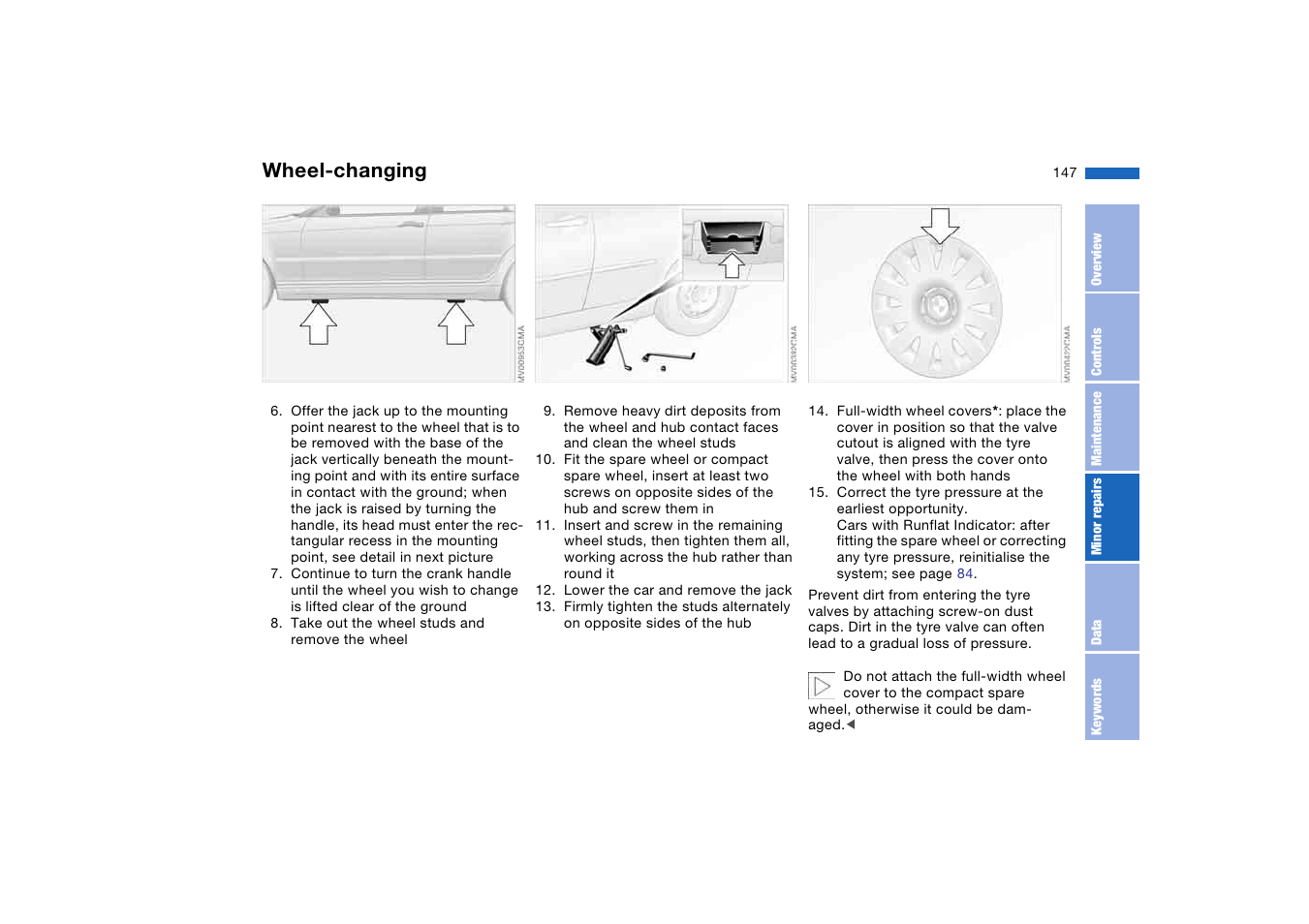 Wheel-changing | BMW AG User Manual | Page 147 / 186