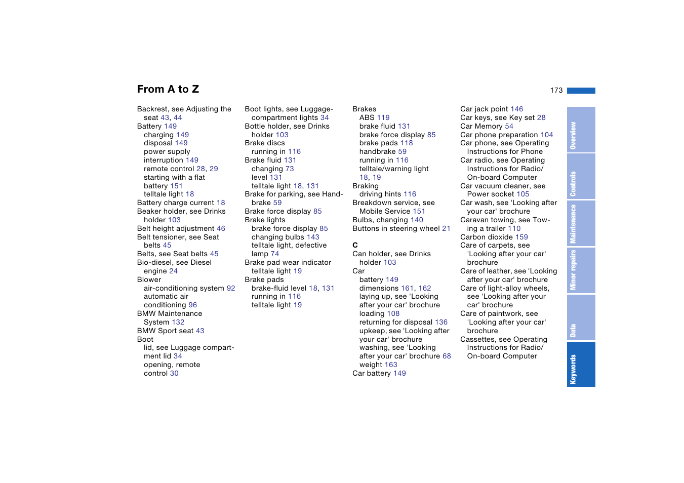 BMW AG User Manual | Page 173 / 186