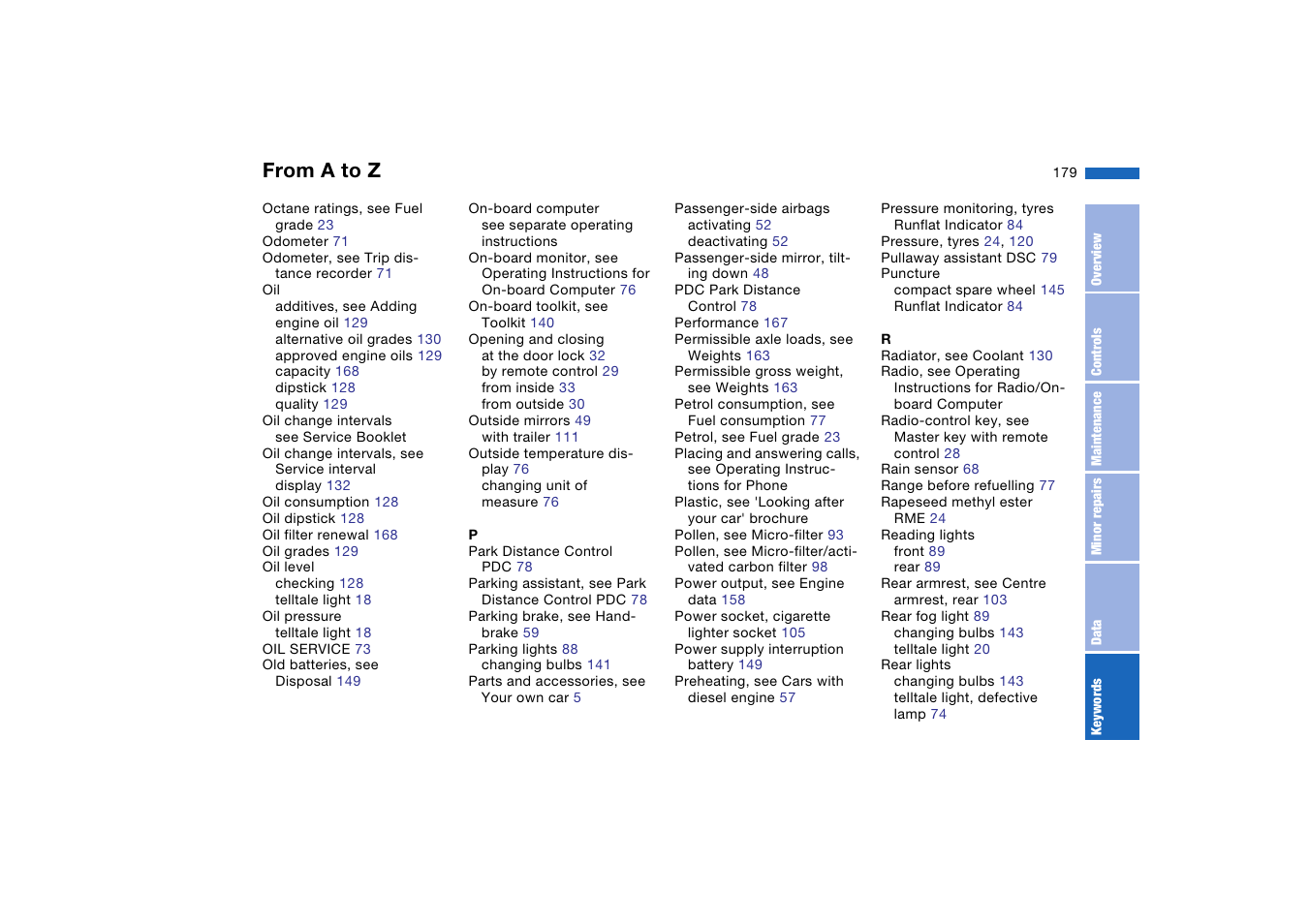 BMW AG User Manual | Page 179 / 186