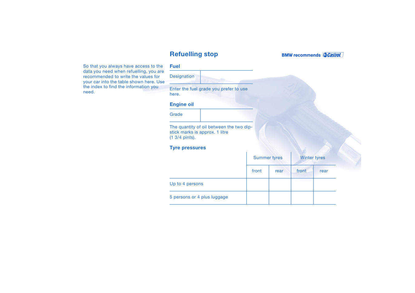 Refuelling stop | BMW AG User Manual | Page 185 / 186