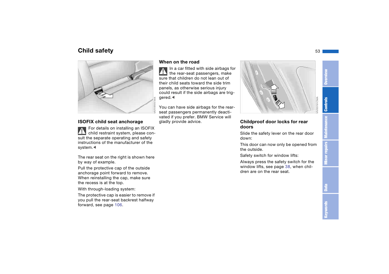 Child safety | BMW AG User Manual | Page 53 / 186