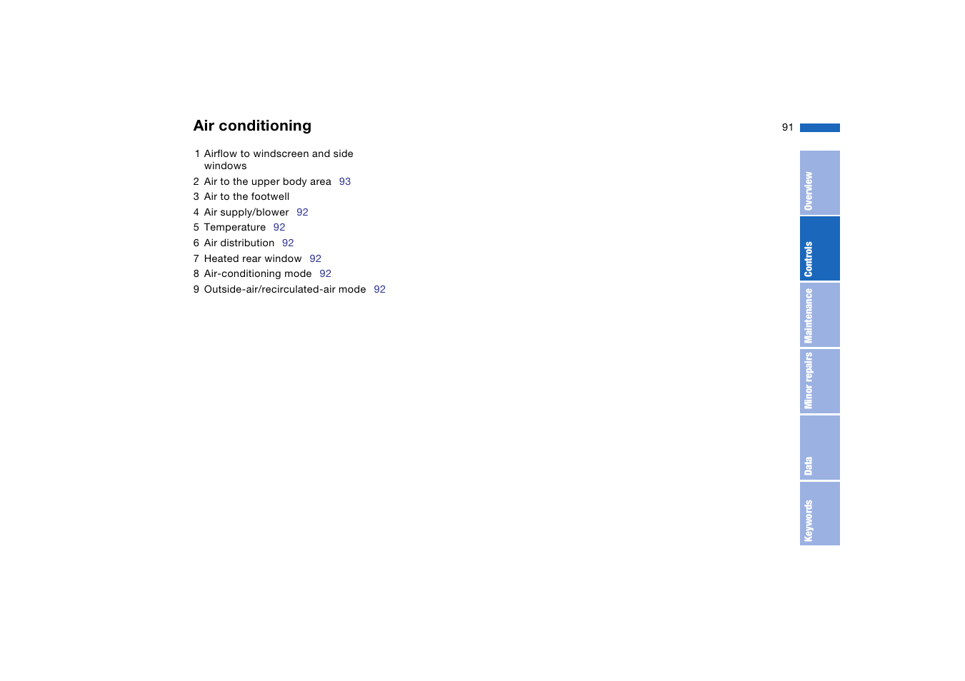 Air conditioning | BMW AG User Manual | Page 91 / 186