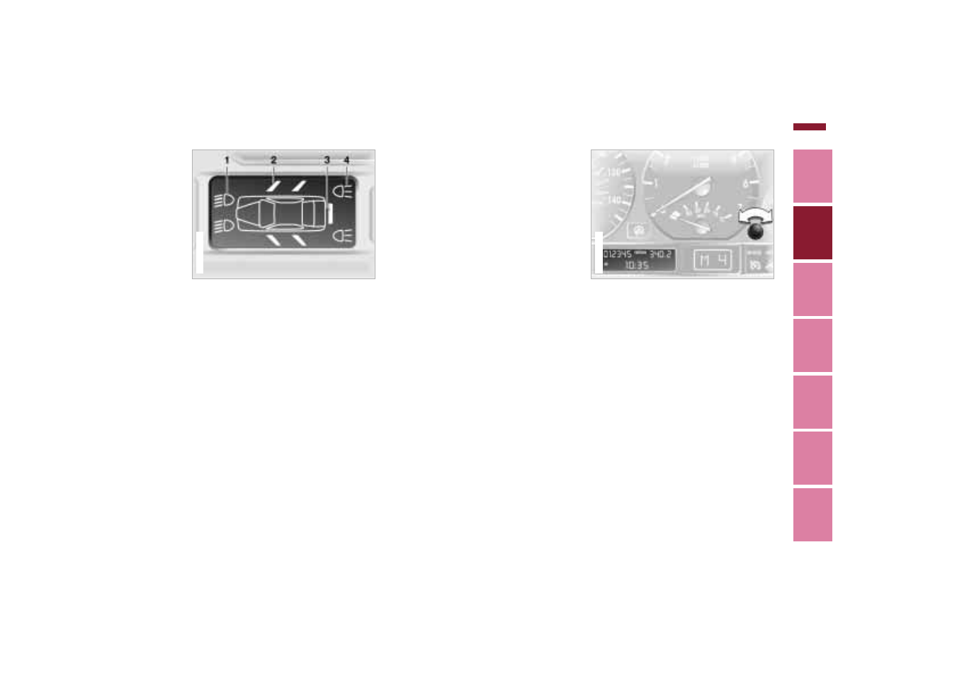 Check control, Clock, Adjusting knob for the clock | Indicator for check control | BMW 01 41 0 155 307 User Manual | Page 75 / 203