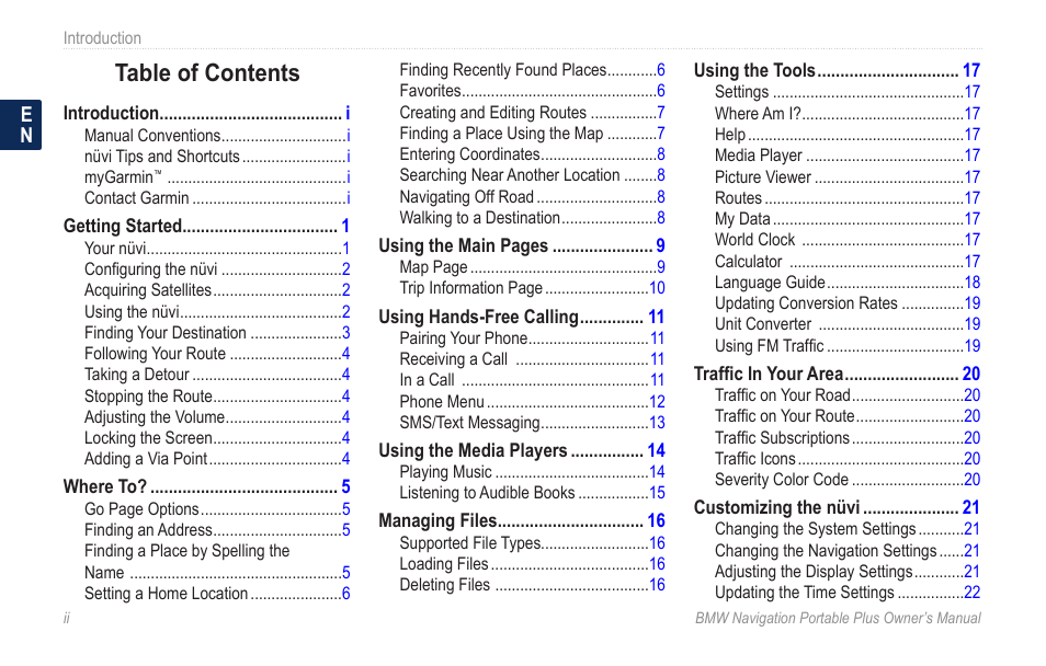 BMW Navigation Portable Plus User Manual | Page 4 / 40