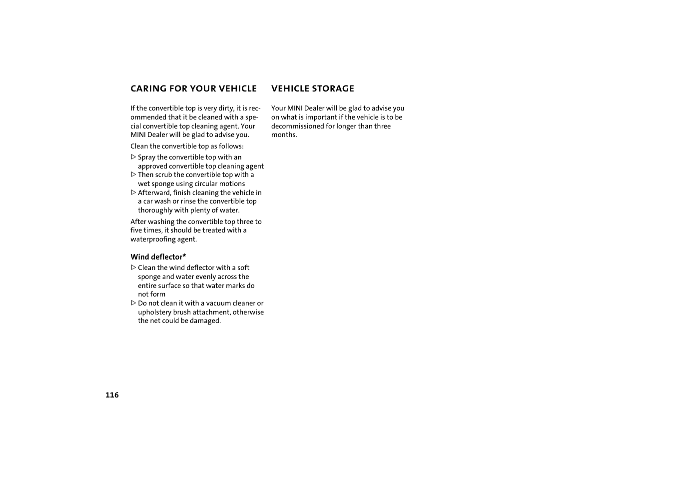 Vehicle storage | BMW 2004 Mini Convertible Cooper User Manual | Page 118 / 165