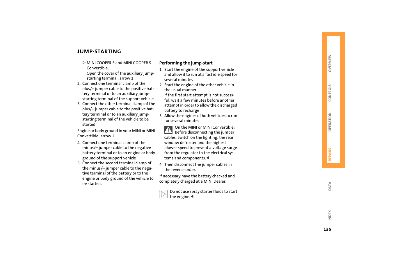 BMW 2004 Mini Convertible Cooper User Manual | Page 137 / 165