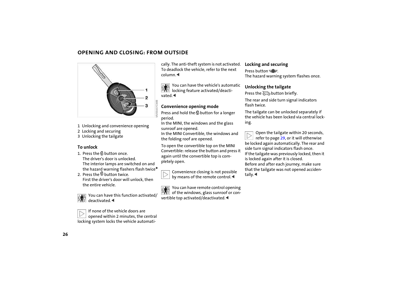 BMW 2004 Mini Convertible Cooper User Manual | Page 28 / 165