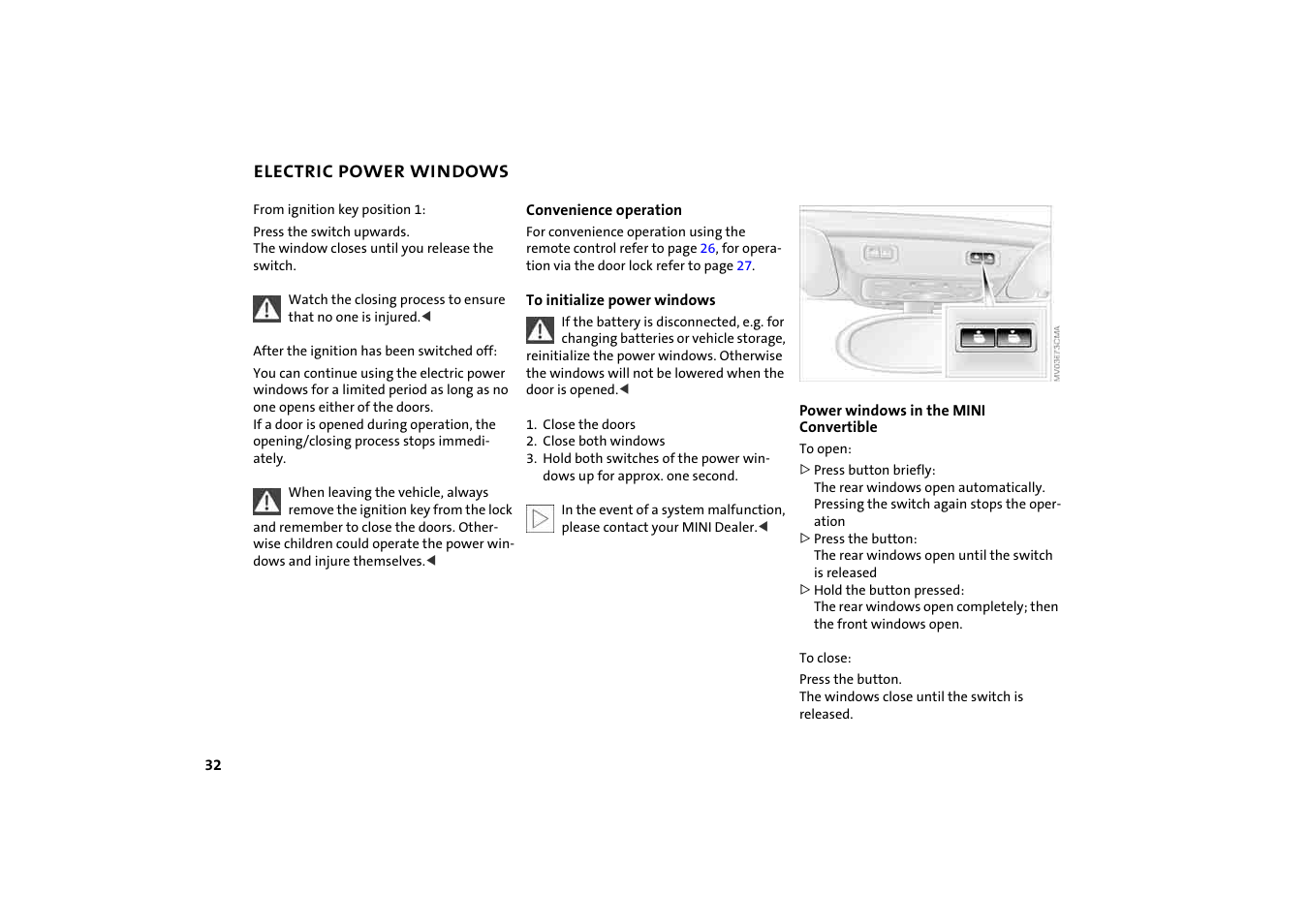 BMW 2004 Mini Convertible Cooper User Manual | Page 34 / 165