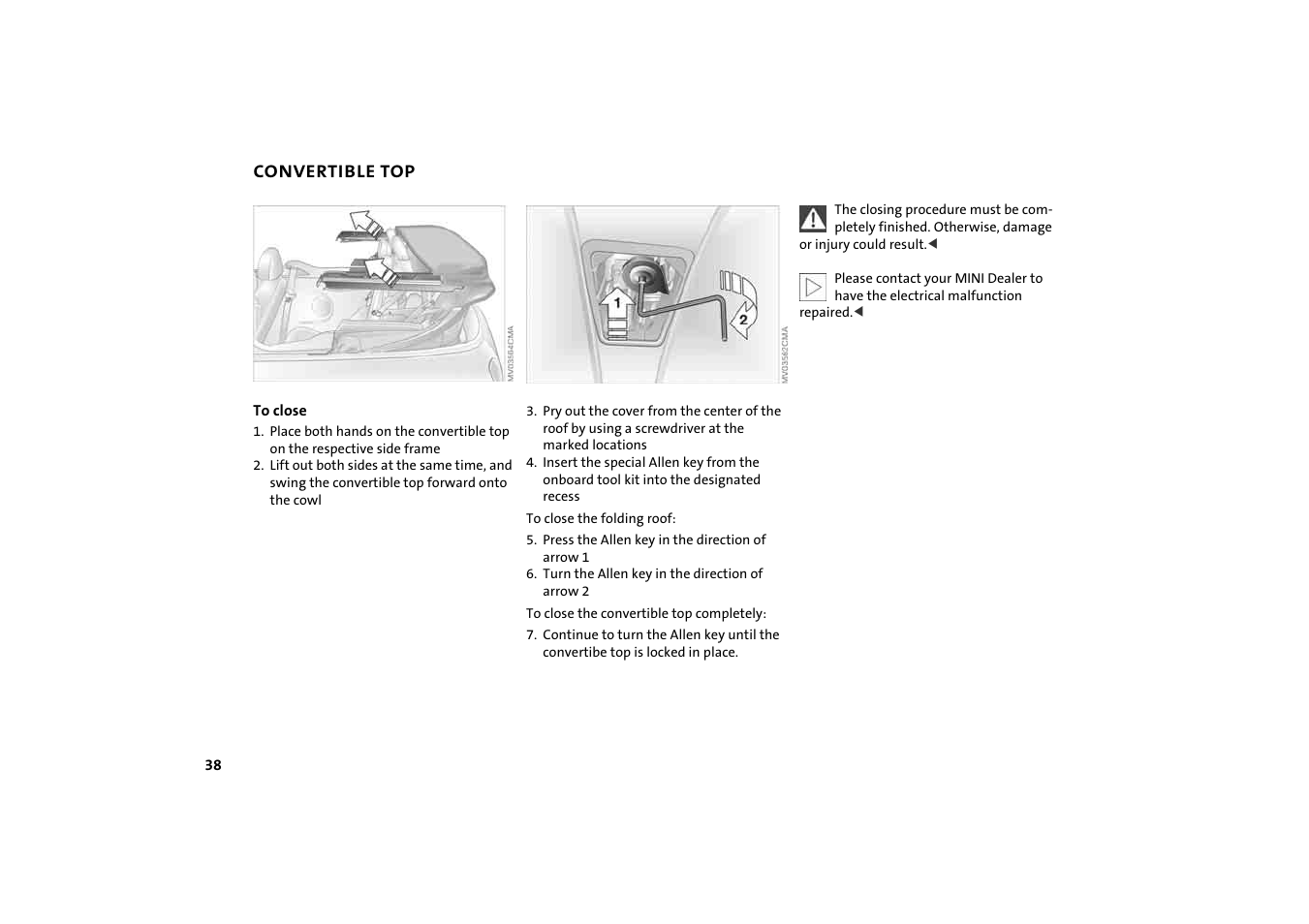 BMW 2004 Mini Convertible Cooper User Manual | Page 40 / 165